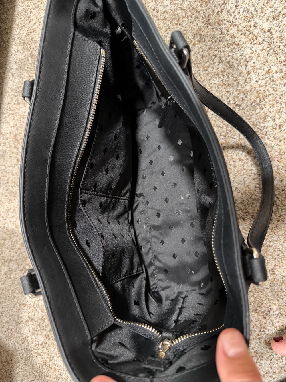 Kate Spade Tote Laurel Way Medium Dally Black Saffiano Leather - Picture 11 of 16